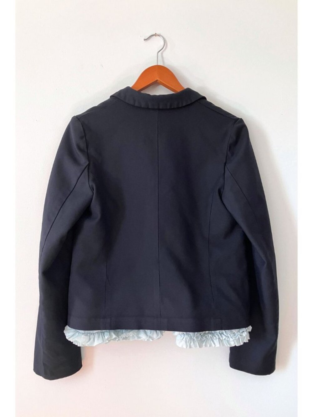 Comme des Garcons Navy Ruffle Blazer Size Small - Picture 3 of 6
